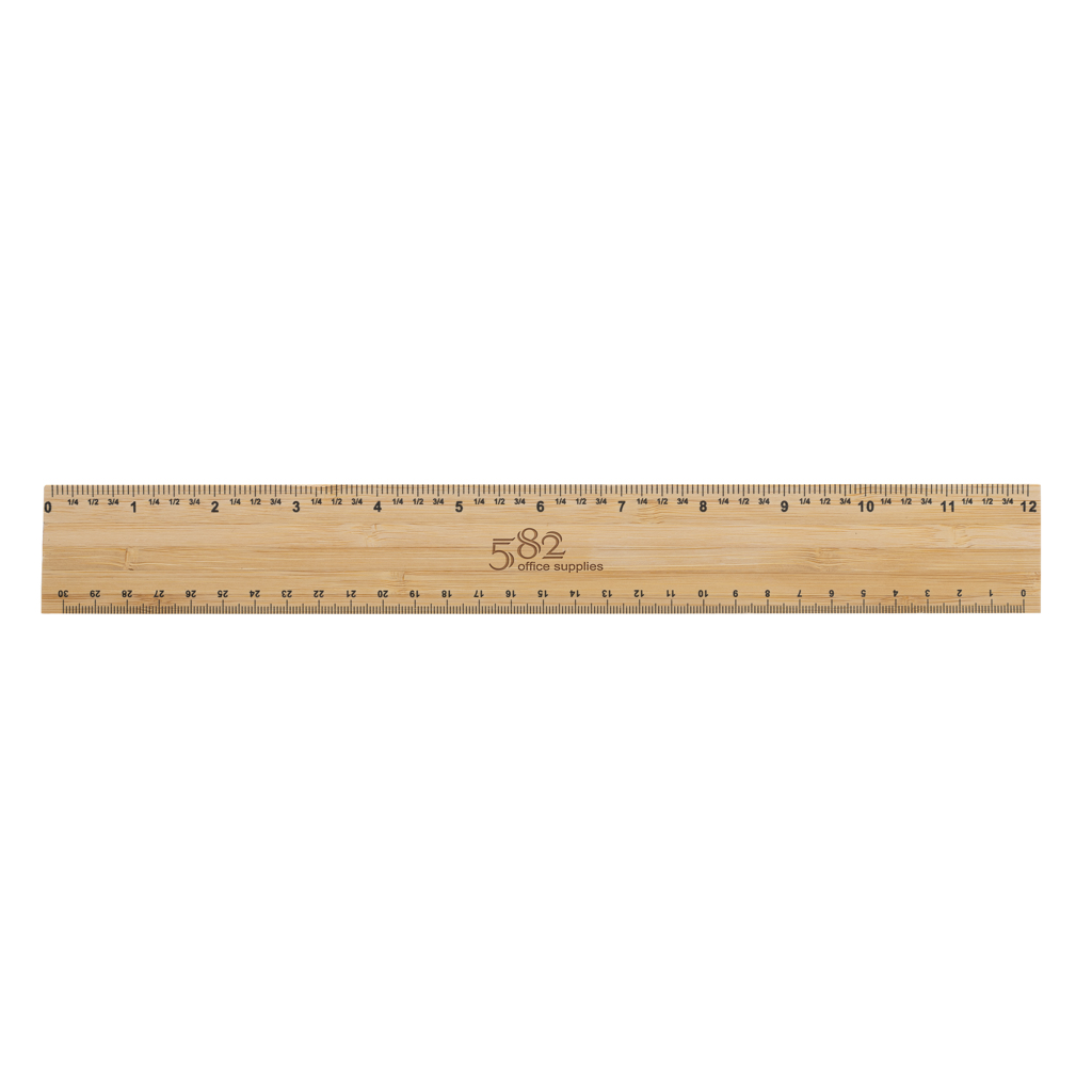 Timberson extra thick 30cm double sided bamboo ruler - brendiran