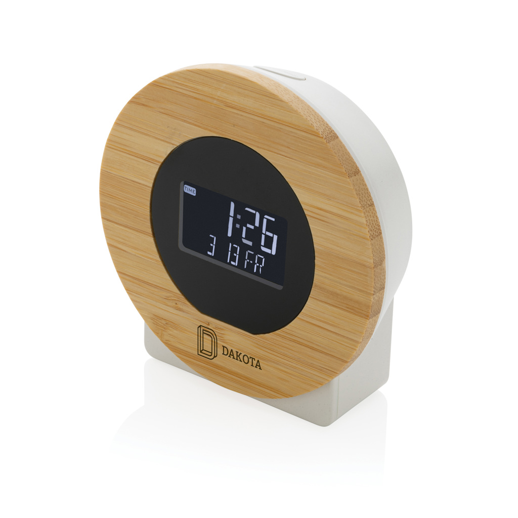 Utah RCS rplastic and bamboo LCD desk clock - brendiran