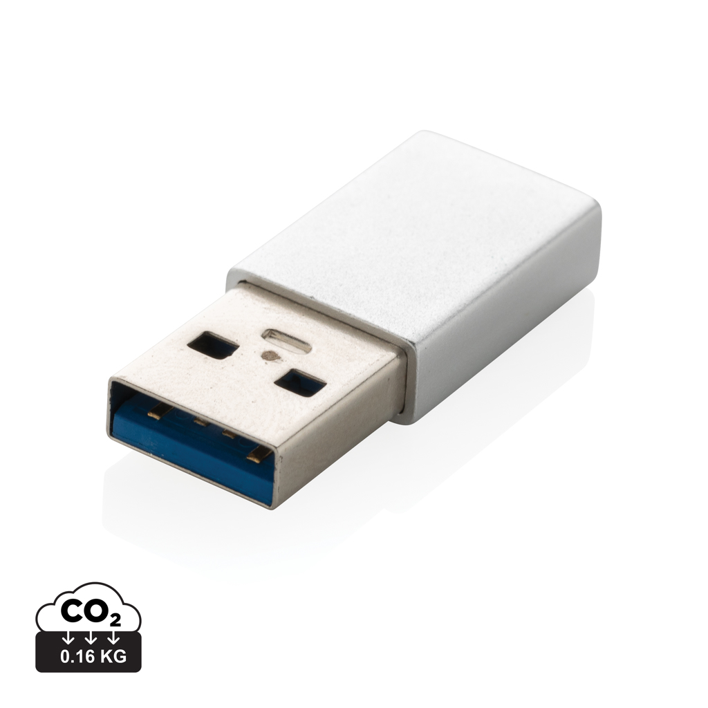 USB-A til USB-C adapter, sølv