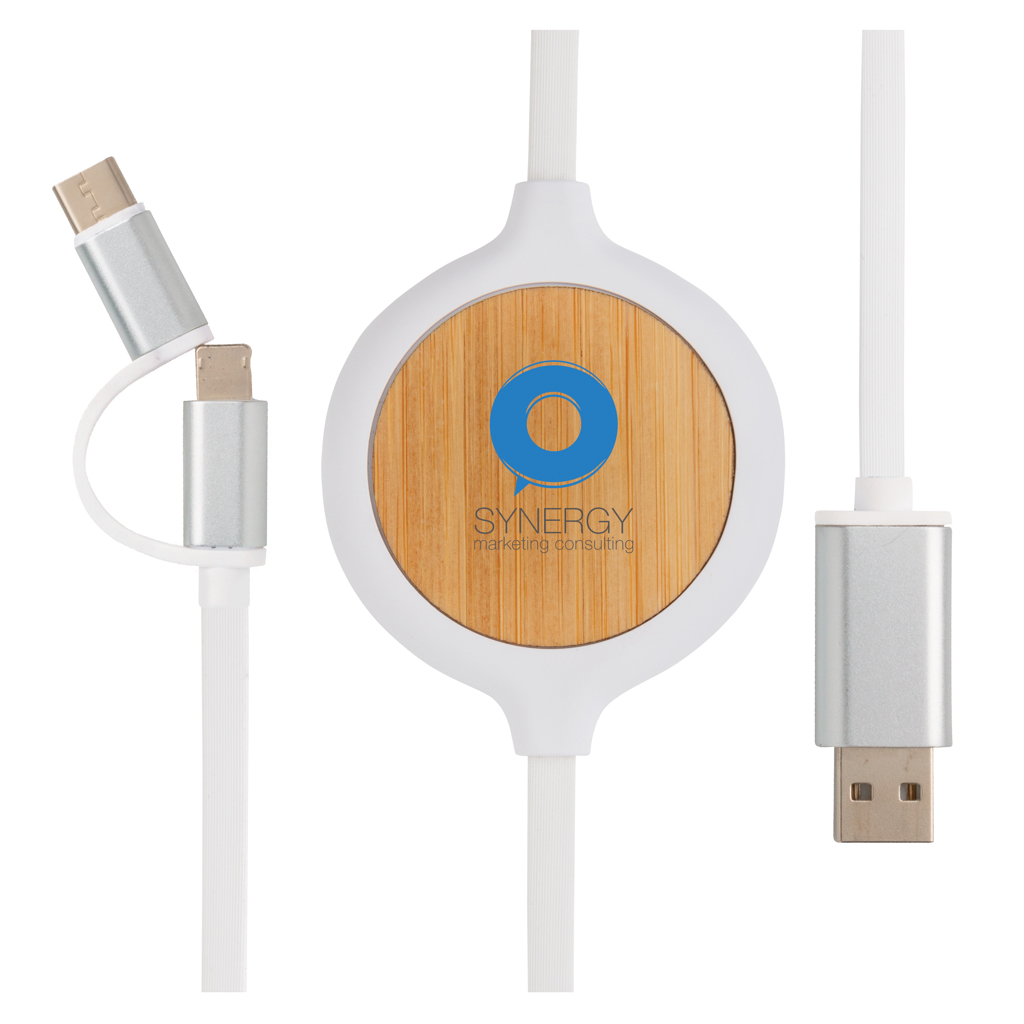 3-in-1 cable with 5W bamboo wireless charger - brendiran