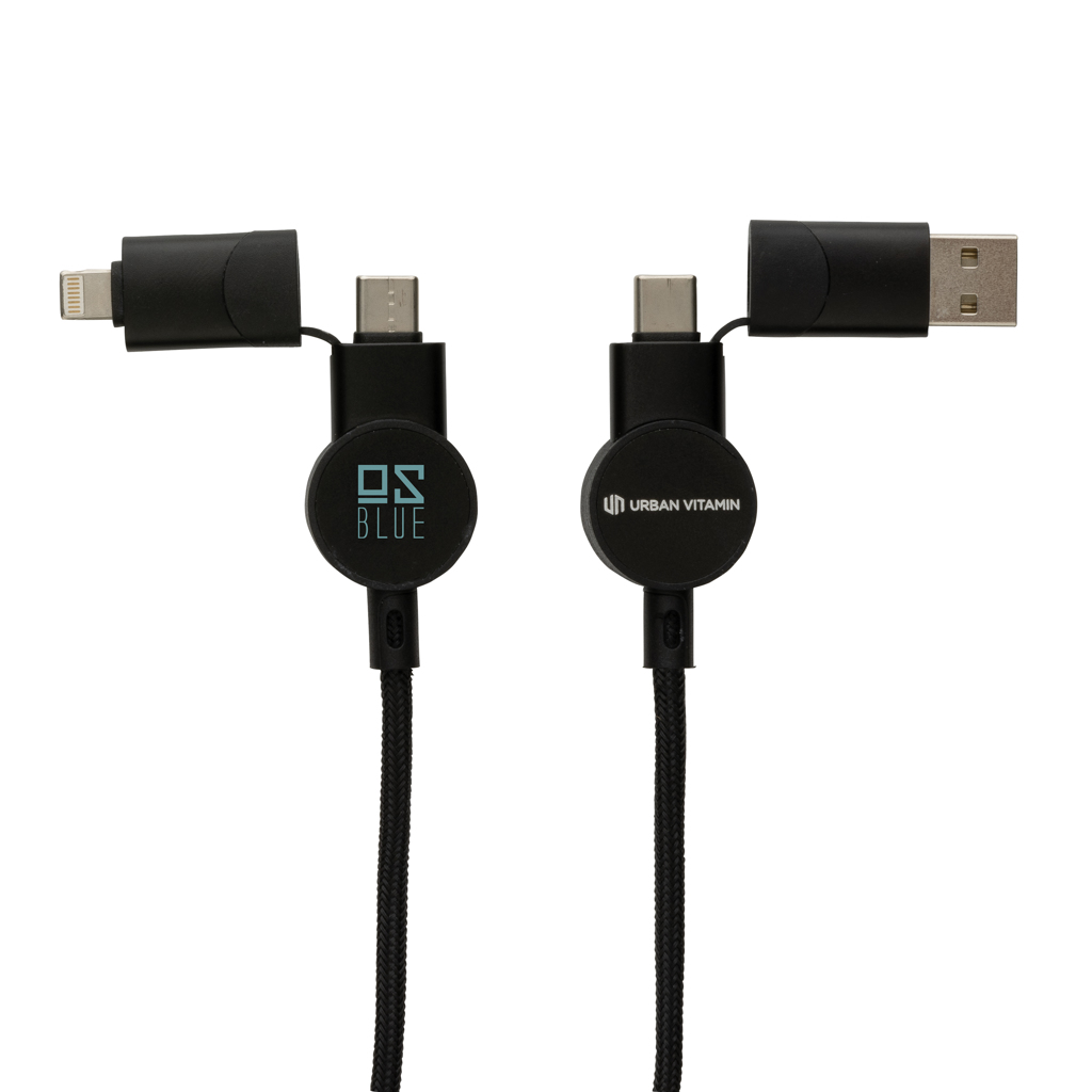 Oakland RCS recycled plastic 6-in-1 fast charging 45W cable - brendiran