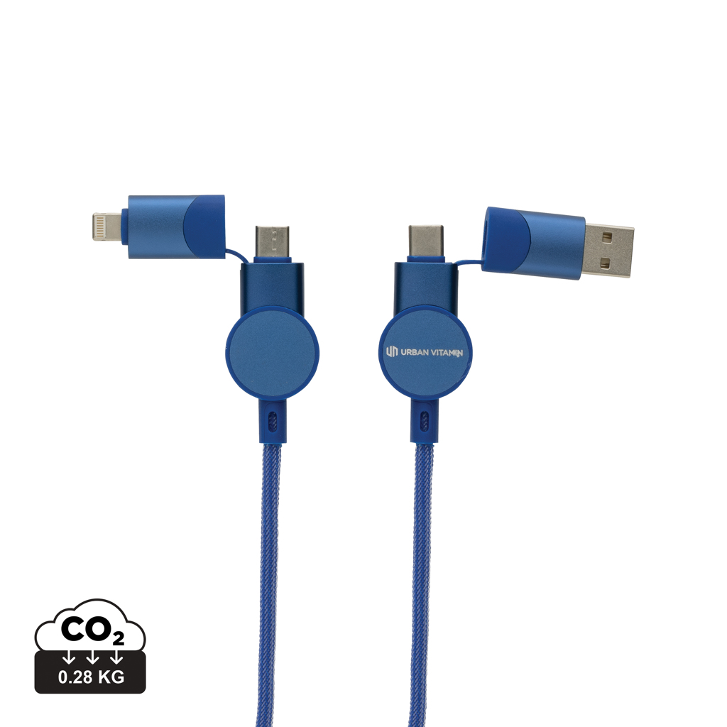 Oakland kabel RCS genanvendt plast,  6-i-1 fast charge - 45W, blå