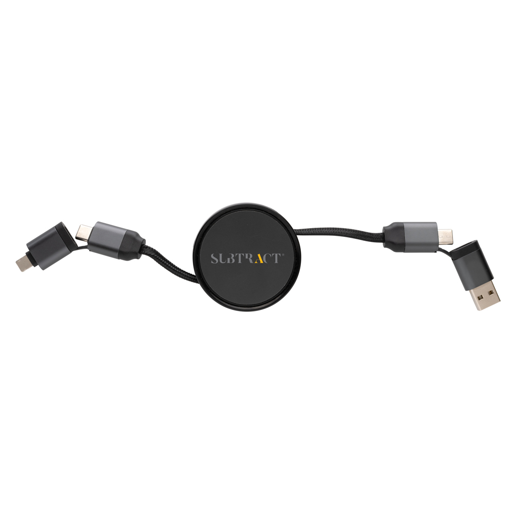 Terra RCS recycled aluminium retractable 6 in 1 cable - brendiran