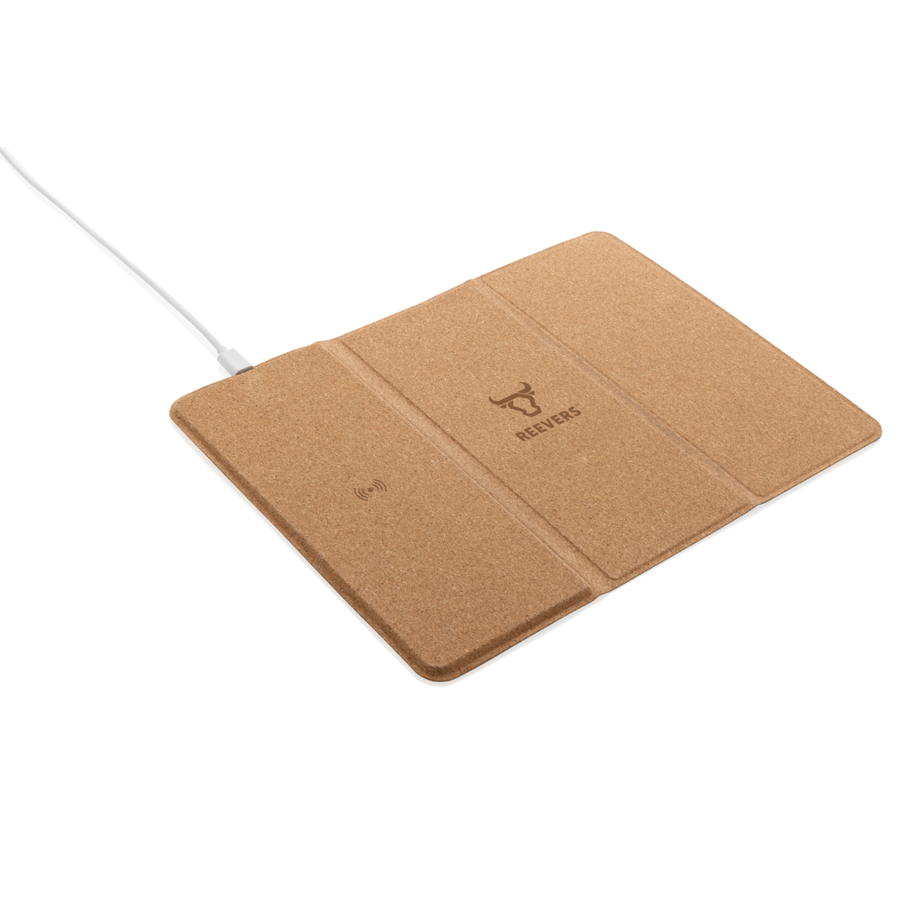 10W wireless charging cork mousepad and stand - brendiran