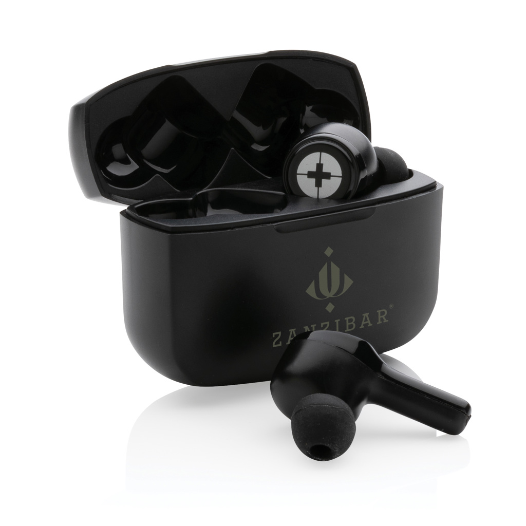 RCS recycled plastic Swiss Peak ANC TWS earbuds - brendiran