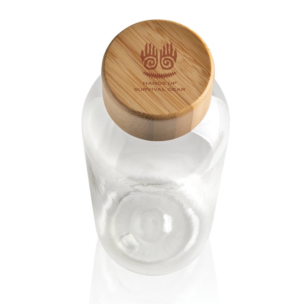 GRS RPET bottle with bamboo lid - brendiran