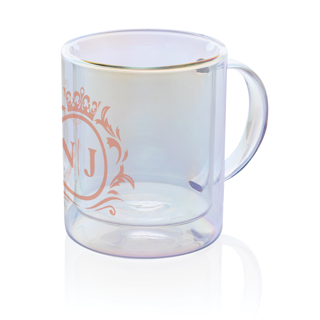 Deluxe double wall electroplated glass mug - brendiran