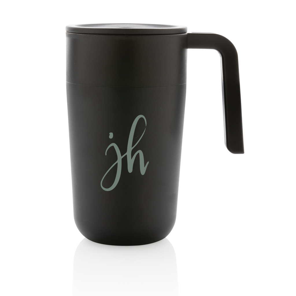 GRS Recycled PP and SS mug with handle - brendiran