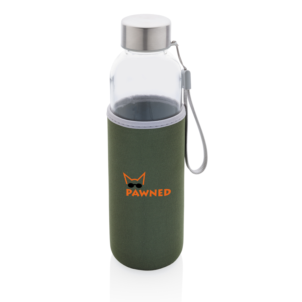 Glass bottle with neoprene sleeve - brendiran