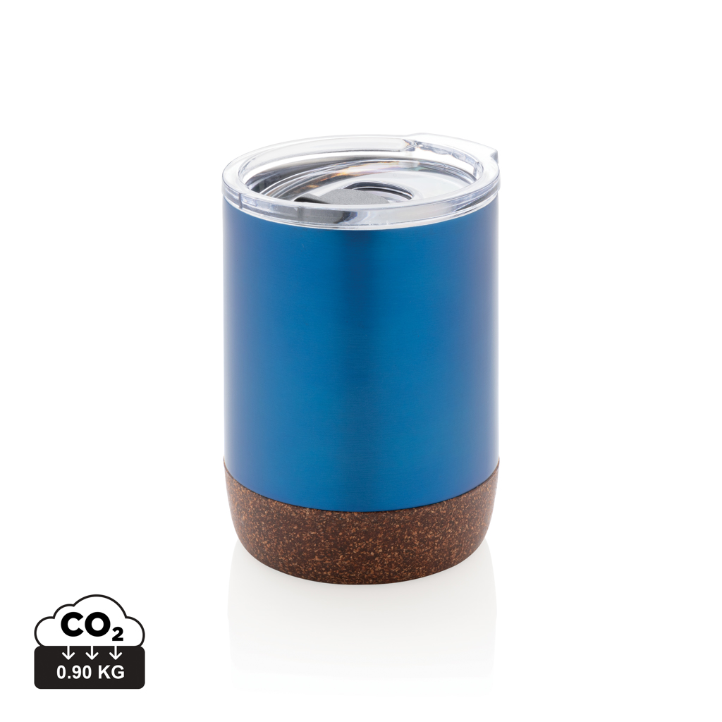Billede af Lille Vakuum Kaffe Krus i RCS Re-stål Kork, blå