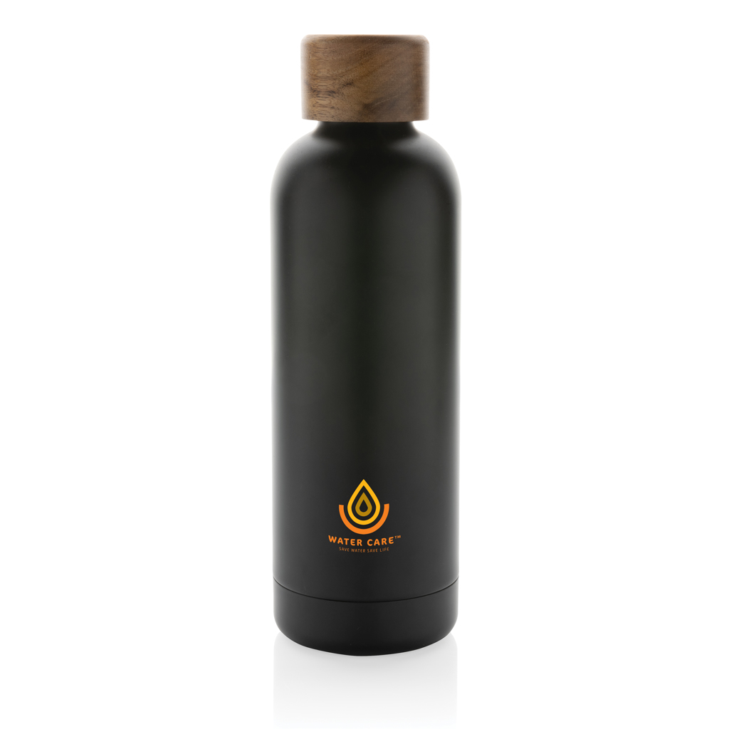 Wood RCS certified recycled stainless steel vacuum bottle - brendiran