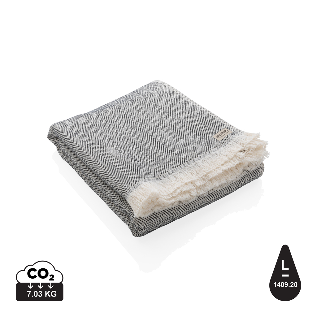 Ukiyo Hisako AWARE™ 4 Årstiders håndklæde / tæppe 100x180, sort