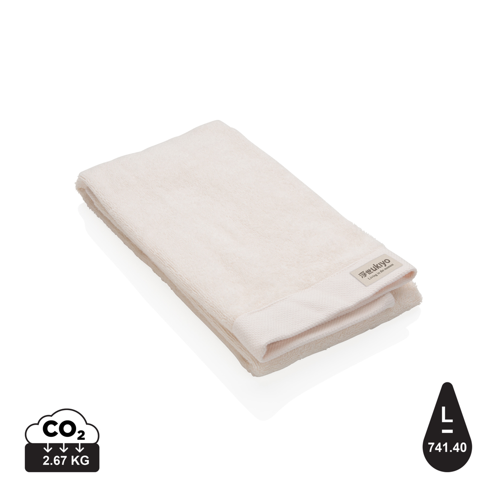 Ukiyo Sakura AWARE™ 500 gsm badehåndklæde 50 x 100cm, hvid