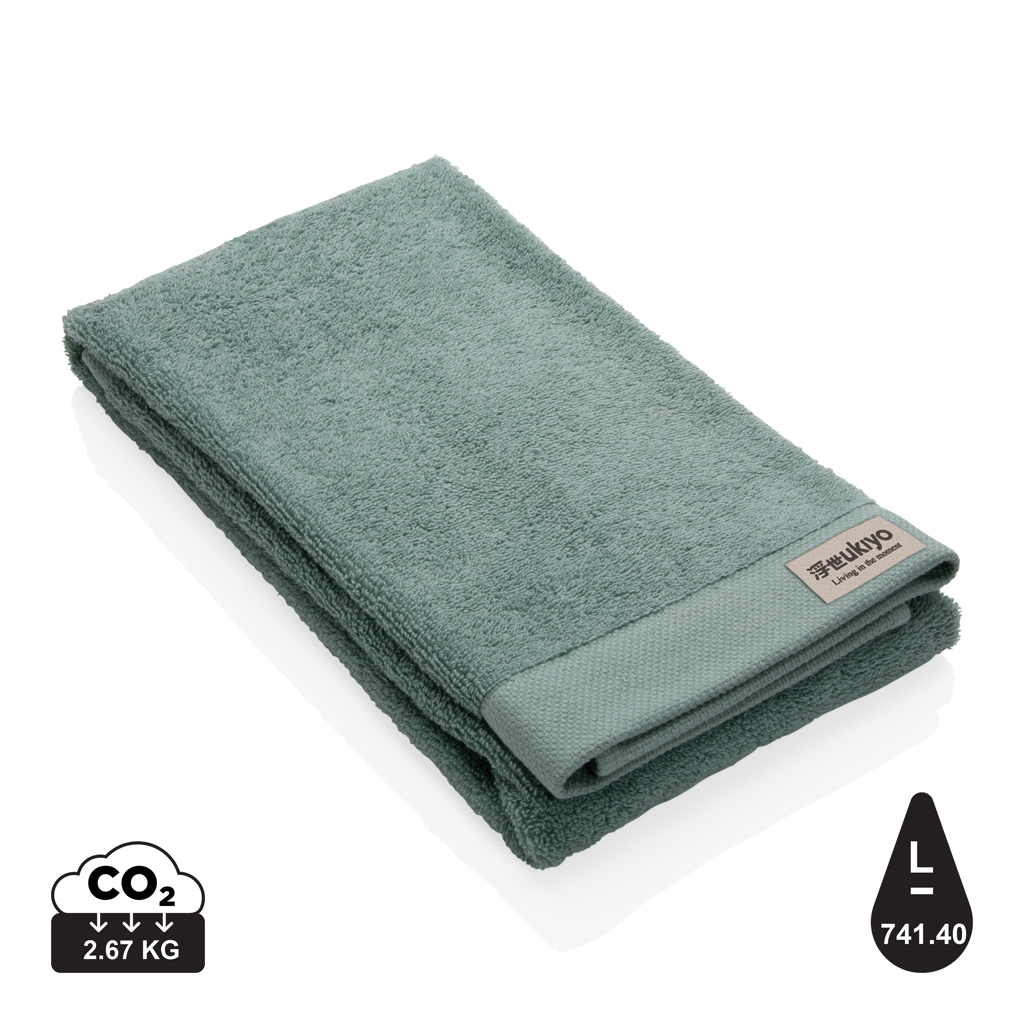 Ukiyo Sakura AWARE™ 500 gsm badehåndklæde 50 x 100cm, grøn