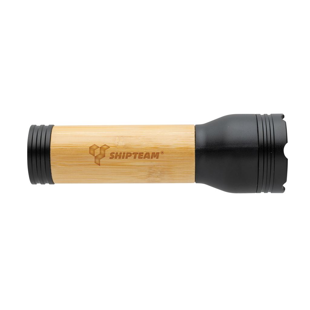 Lucid 3W RCS certified recycled plastic & bamboo torch - brendiran