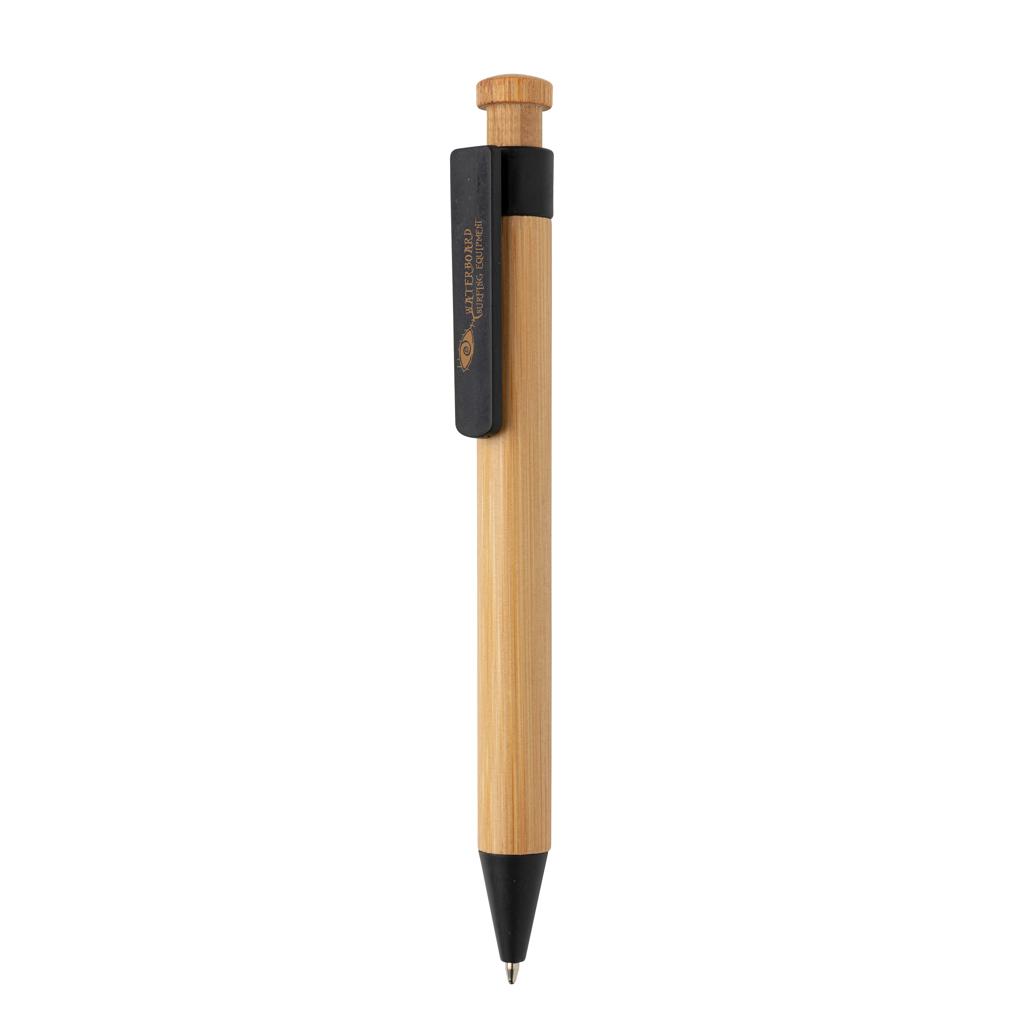 Bamboo pen with wheatstraw clip - brendiran