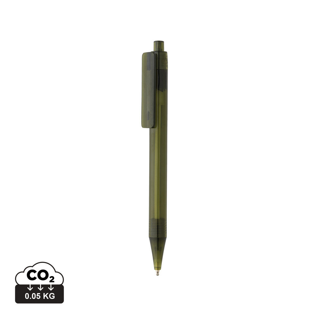 GRS RPET X8 transparent pen, grøn