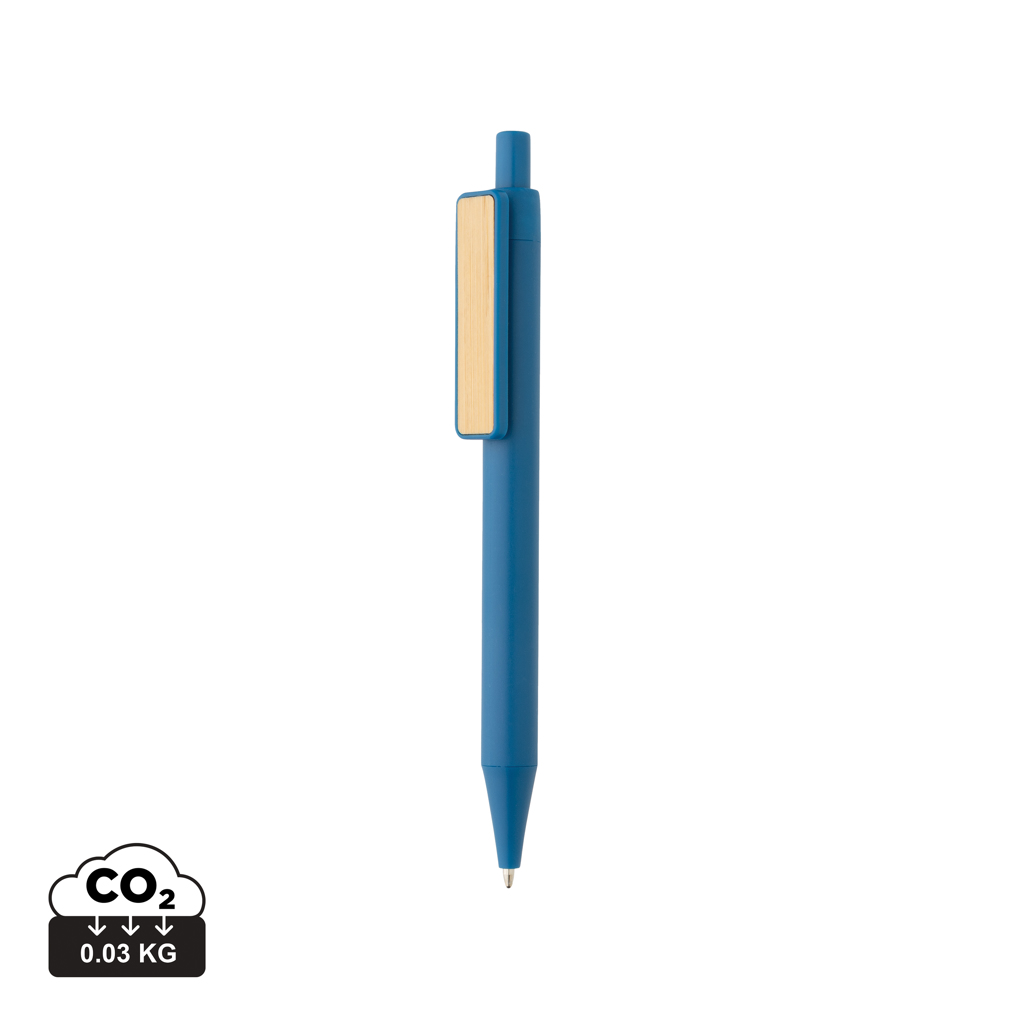 GRS RABS pen med bambusclip, blå