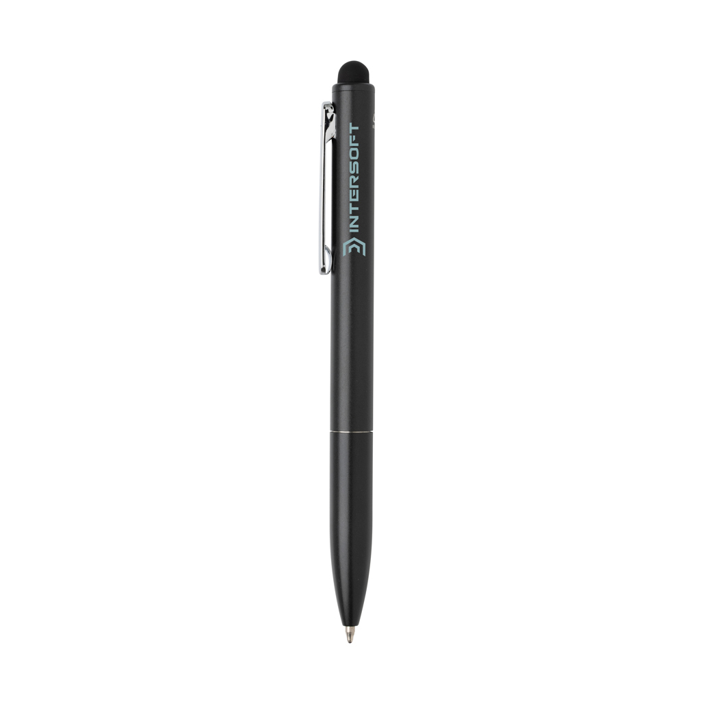 Kymi RCS certified recycled aluminium pen with stylus - brendiran