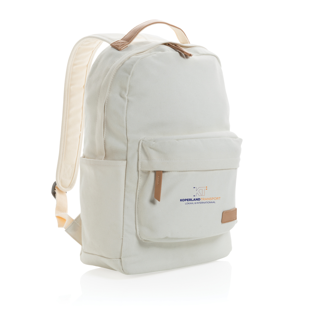 Impact AWARE™ 16 oz. recycled canvas backpack - brendiran