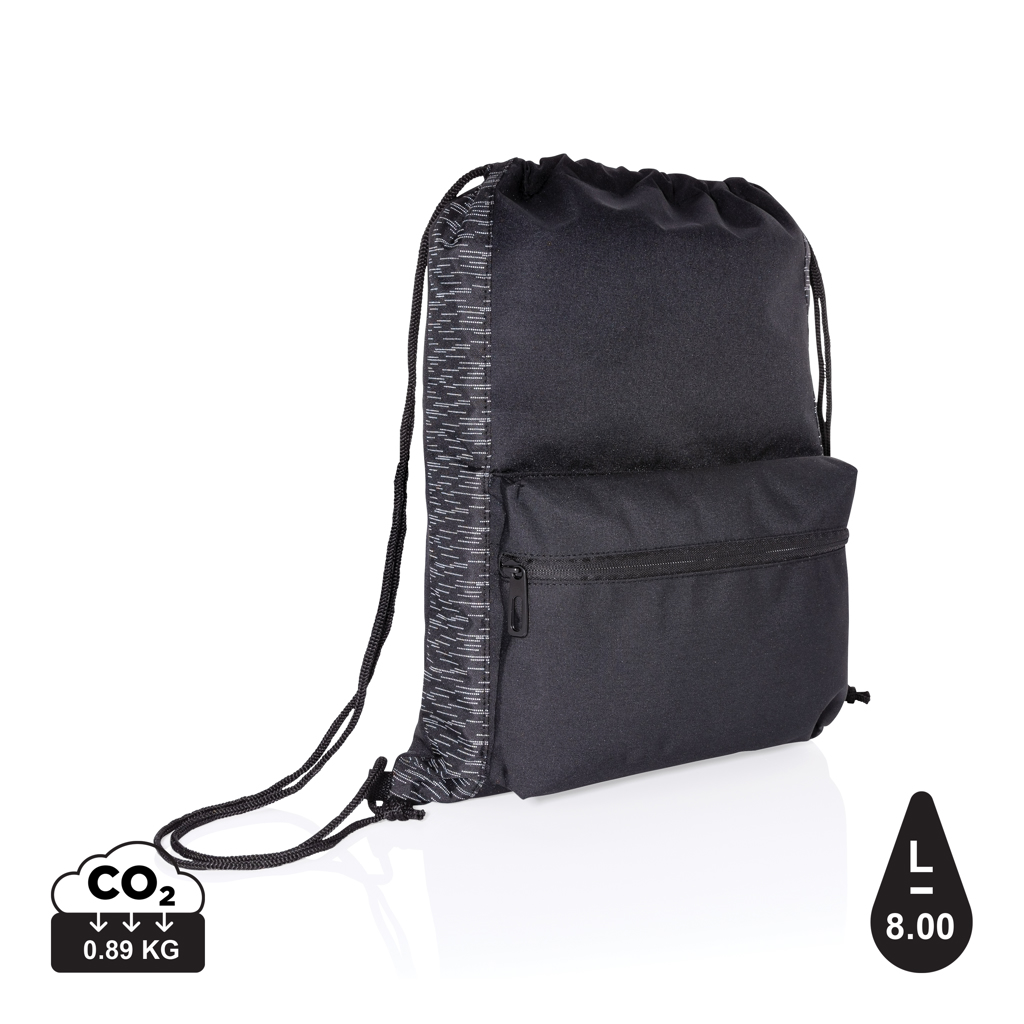rPET snortræks refleks rygsæk med AWARE™ tracer, sort