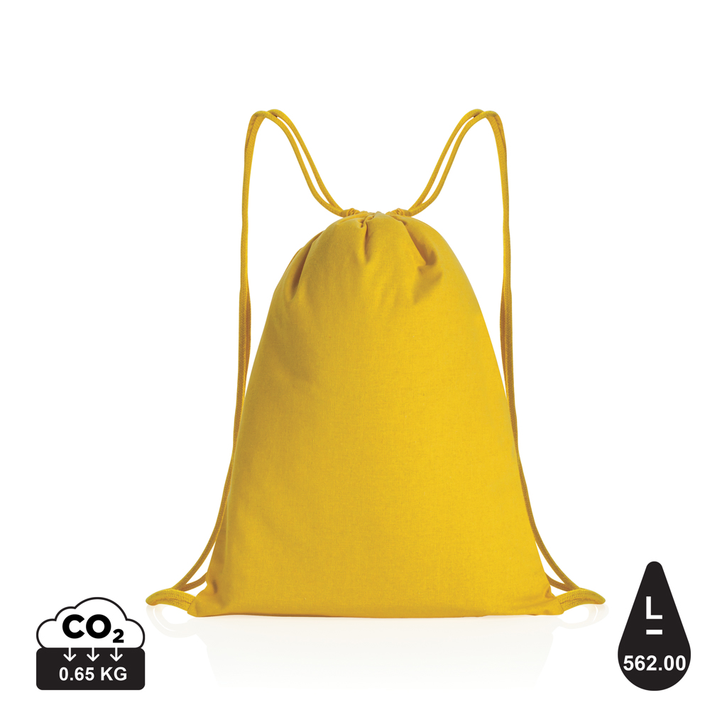 Impact AWARE™ snøre rygsæk i genanvendt bomuld 145gr, gul
