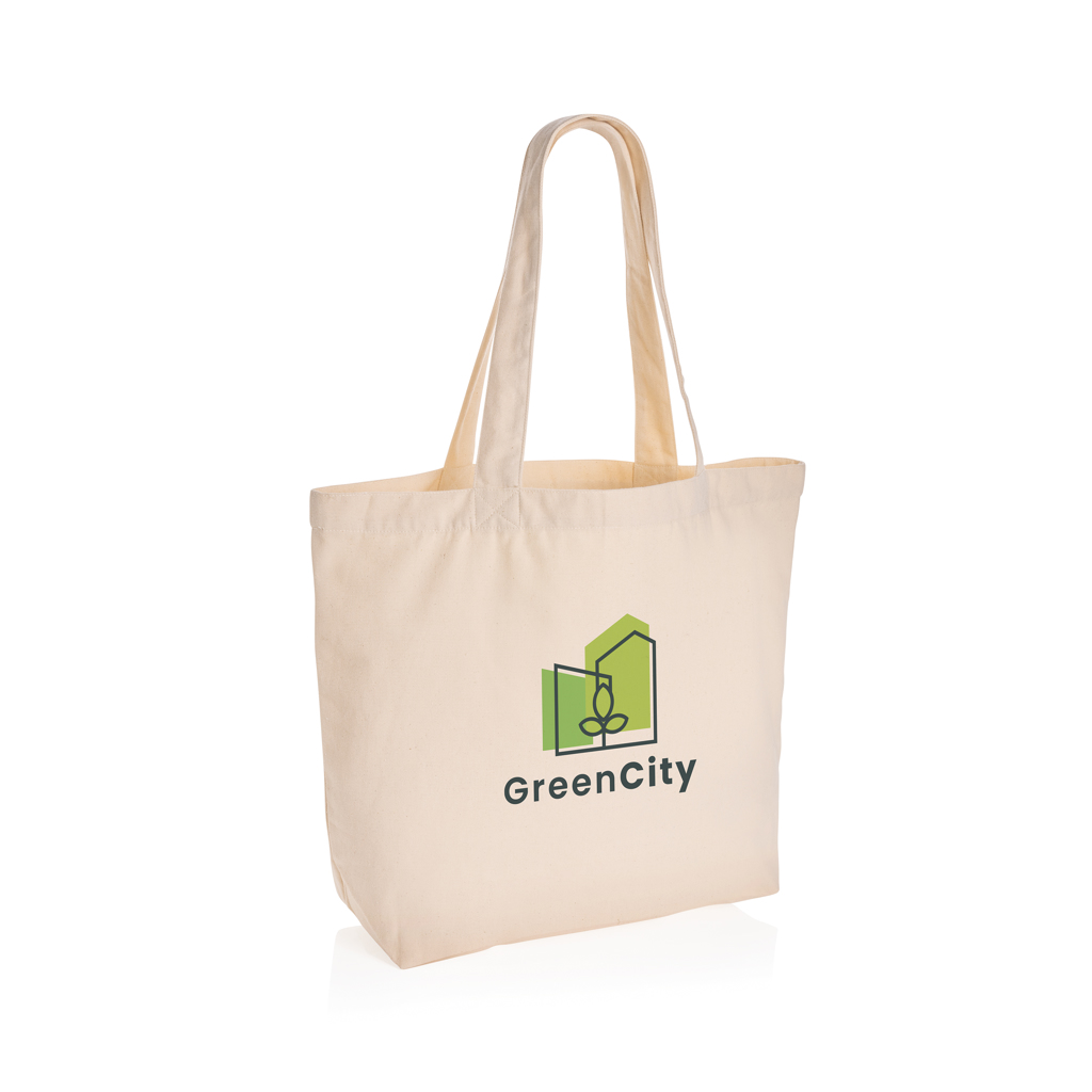 Impact Aware™ 240 gsm rcanvas shopper w/pocket undyed - brendiran