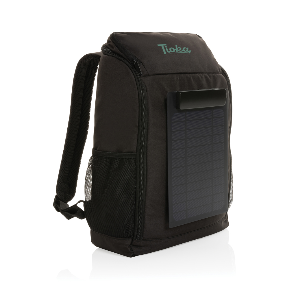 Pedro AWARE™ RPET deluxe backpack with 5W solar panel - brendiran