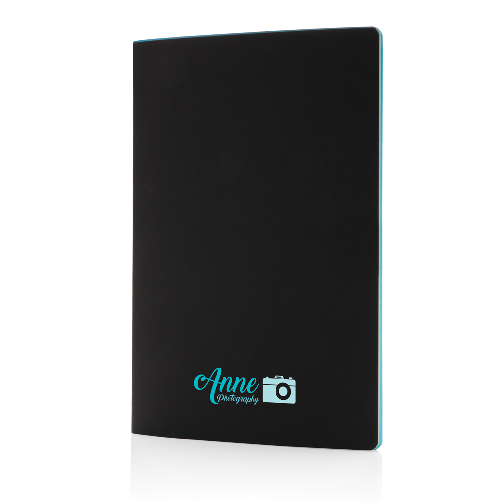 Softcover PU notebook with coloured edge - brendiran