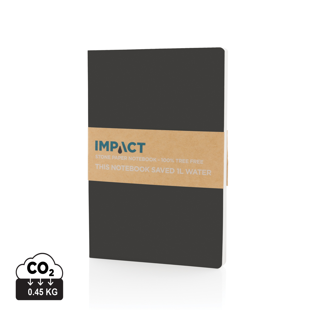 Impact softcover stenpapir A5 notesbog, sort