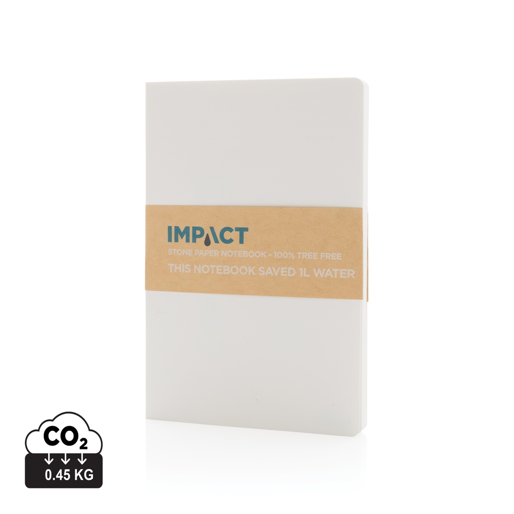 Impact softcover stenpapir A5 notesbog, hvid