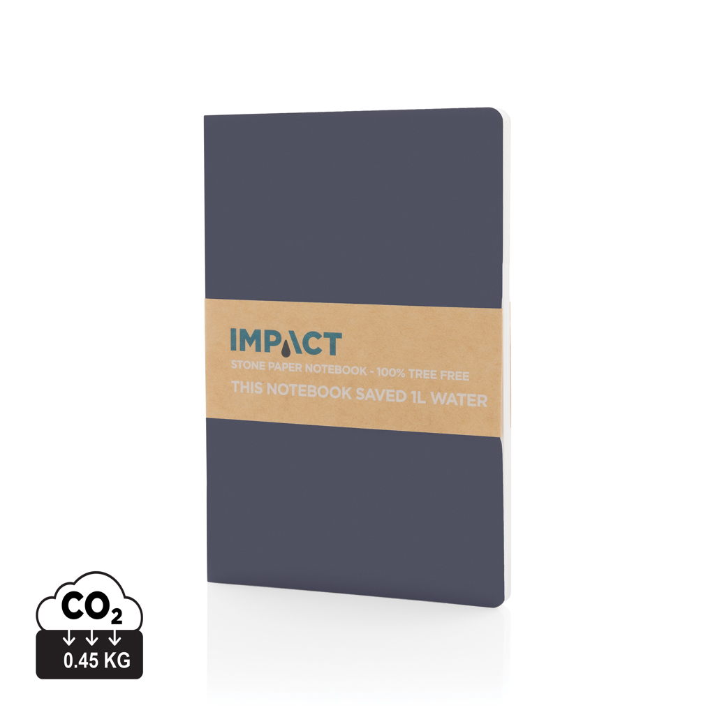 Impact softcover stenpapir A5 notesbog, marine blå