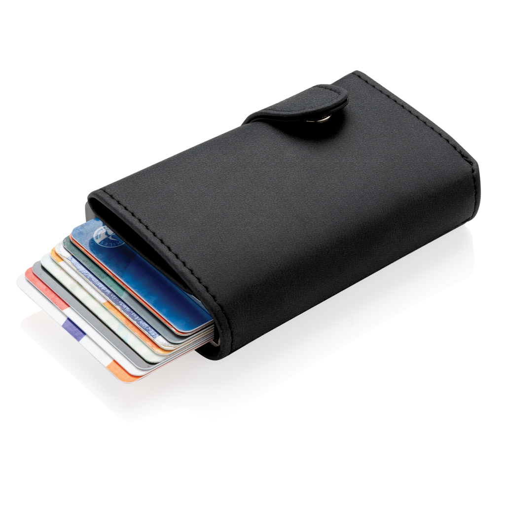 Porta carte RFID in alluminio con portafogli in PU
