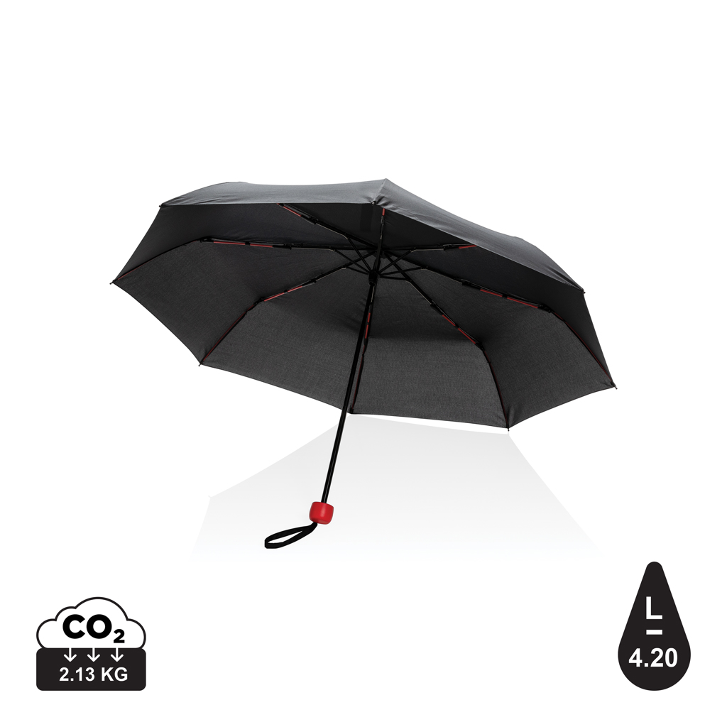 20.5"Impact AWARE™ RPET 190T pongee mini paraply, rød