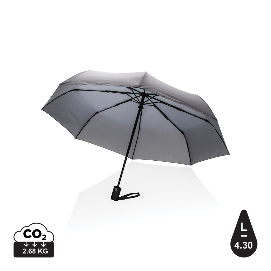 21" Impact AWARE™ RPET 190T auto åben/luk paraply, stenkul