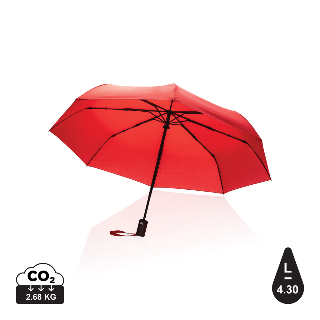 Billede af 21" Impact Aware&trade; Rpet 190t Auto Åben/luk Paraply, rød