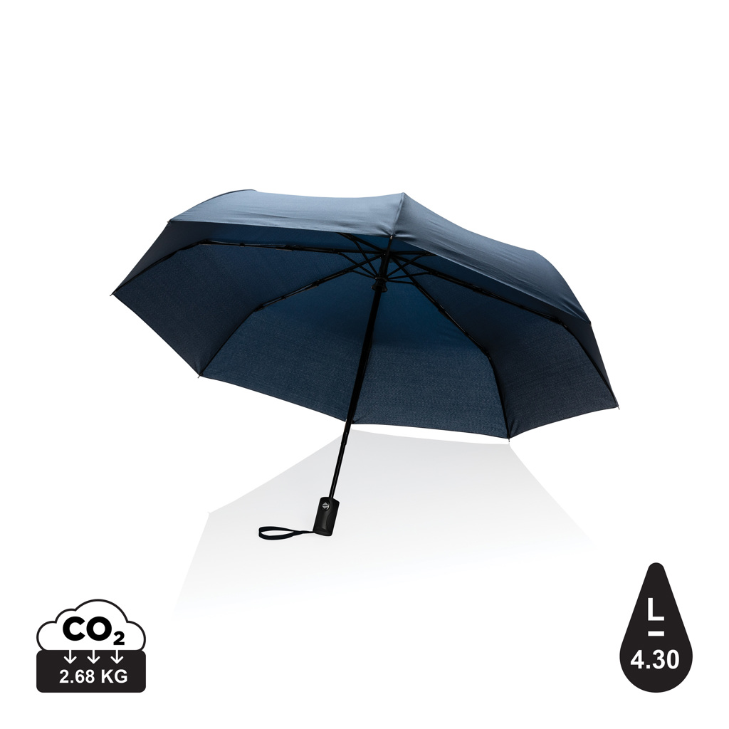 21" Impact AWARE™ RPET 190T auto åben/luk paraply, marine blå