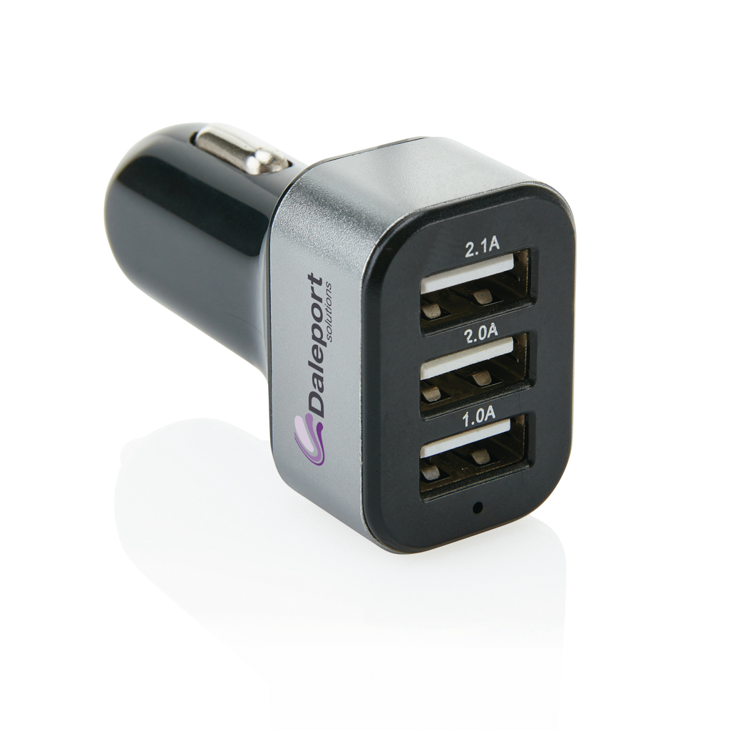 Chargeurs pour voiture publicitaires - Triple chargeur allume-cigare USB 3.1A - 2