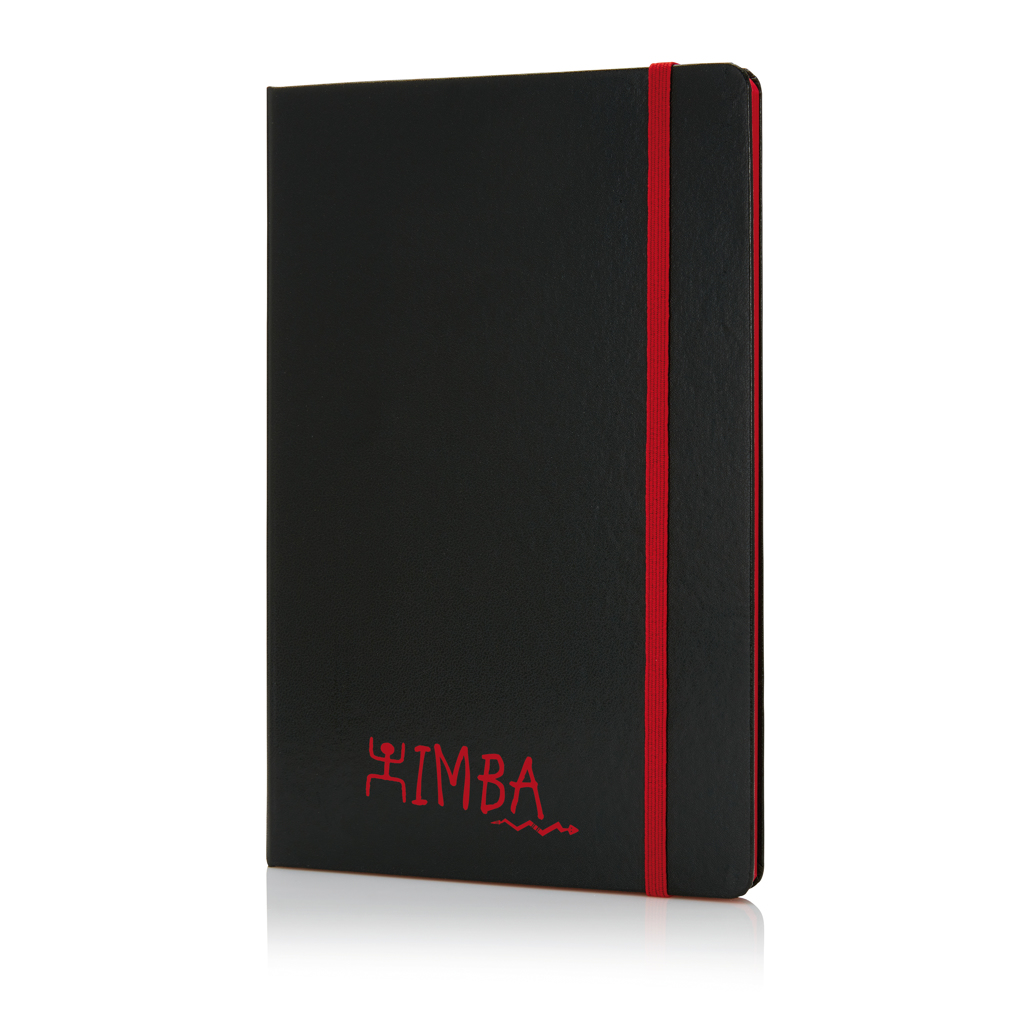 Deluxe hardcover A5 notebook with coloured side - brendiran