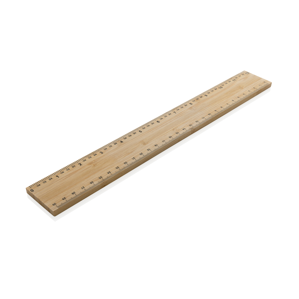 Timberson Extra Thick 30cm Double Sided Bamboo Ruler