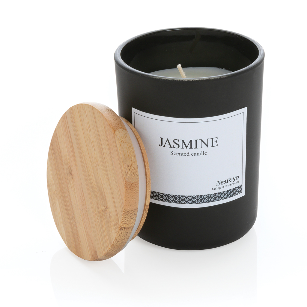 Ukiyo Deluxe Scented Candle with Bamboo Lid