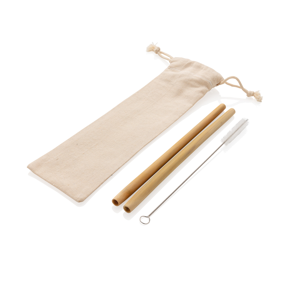 Accessoires cuisine publicitaires - Set de pailles en fibre de bambou (x 2 pcs) - 6