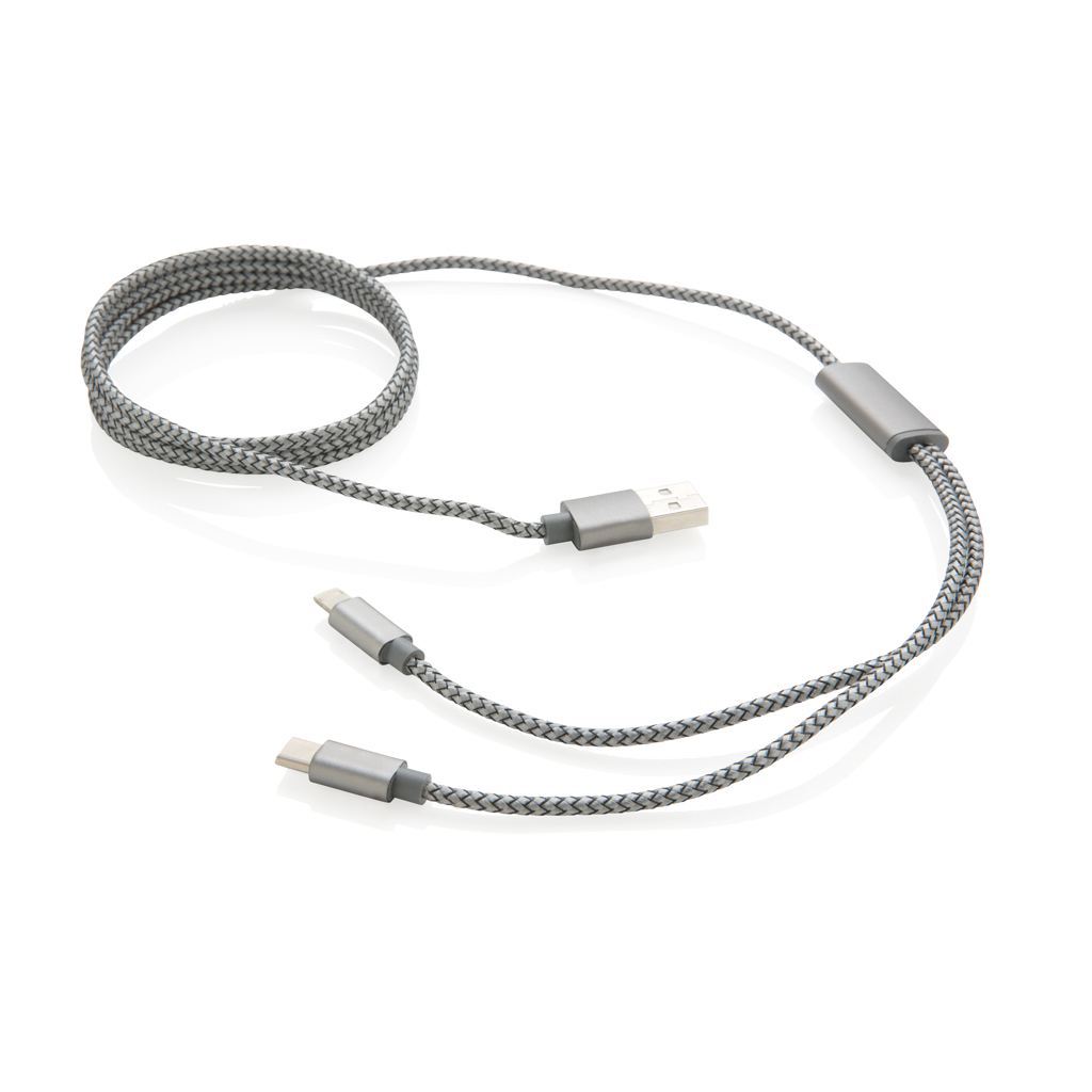 Connecteurs & Câbles - Câble tressé 3 en 1