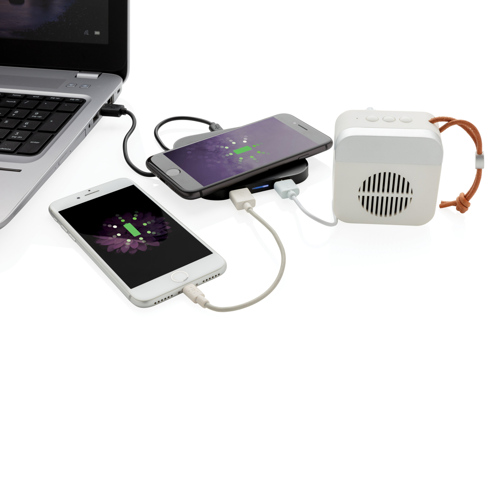 Chargeurs sans fil publicitaires - Station de chargement à induction 5W avec 2 ports USB - 3