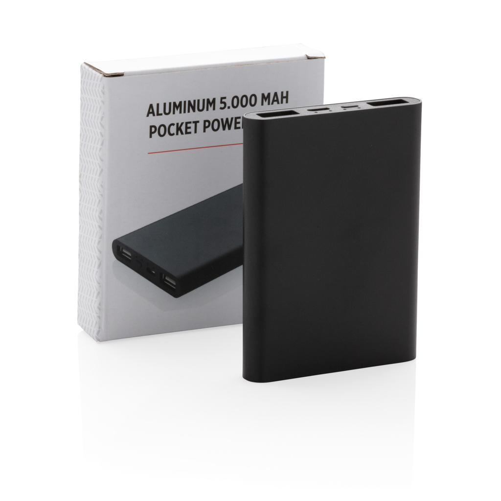 Batteries de secours publicitaires - Powerbank de poche en aluminium 5000 mAh - 7