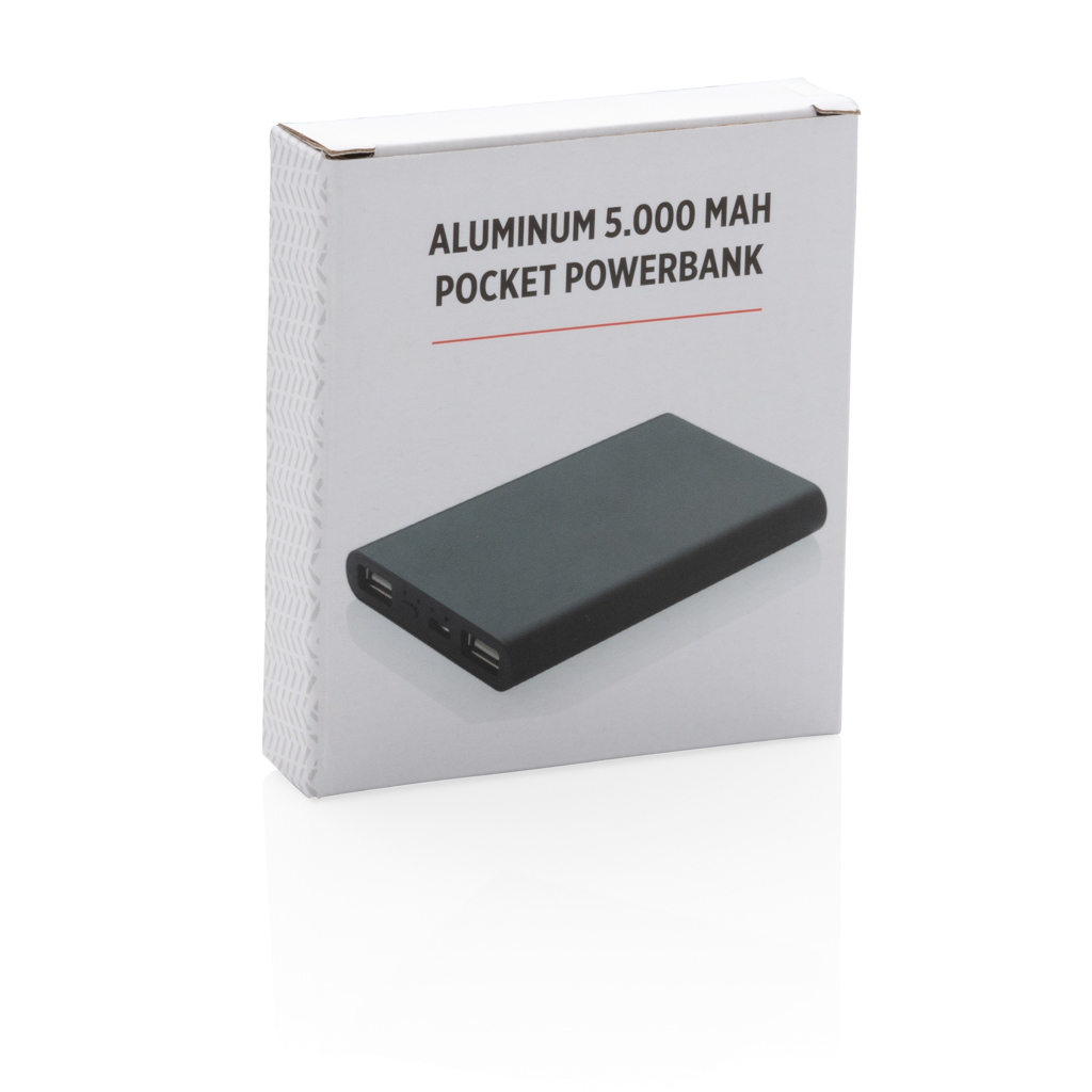 Batteries de secours publicitaires - Powerbank de poche en aluminium 5000 mAh - 8