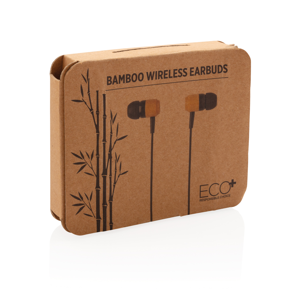 Écouteurs publicitaires - Ecouteurs sans fil en bambou - 5