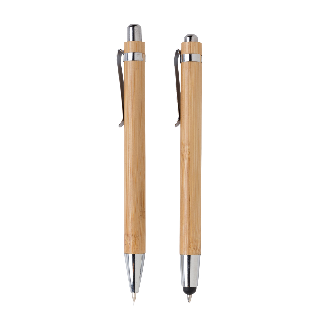 Stylos & crayons publicitaires - Set stylo en bambou - 2