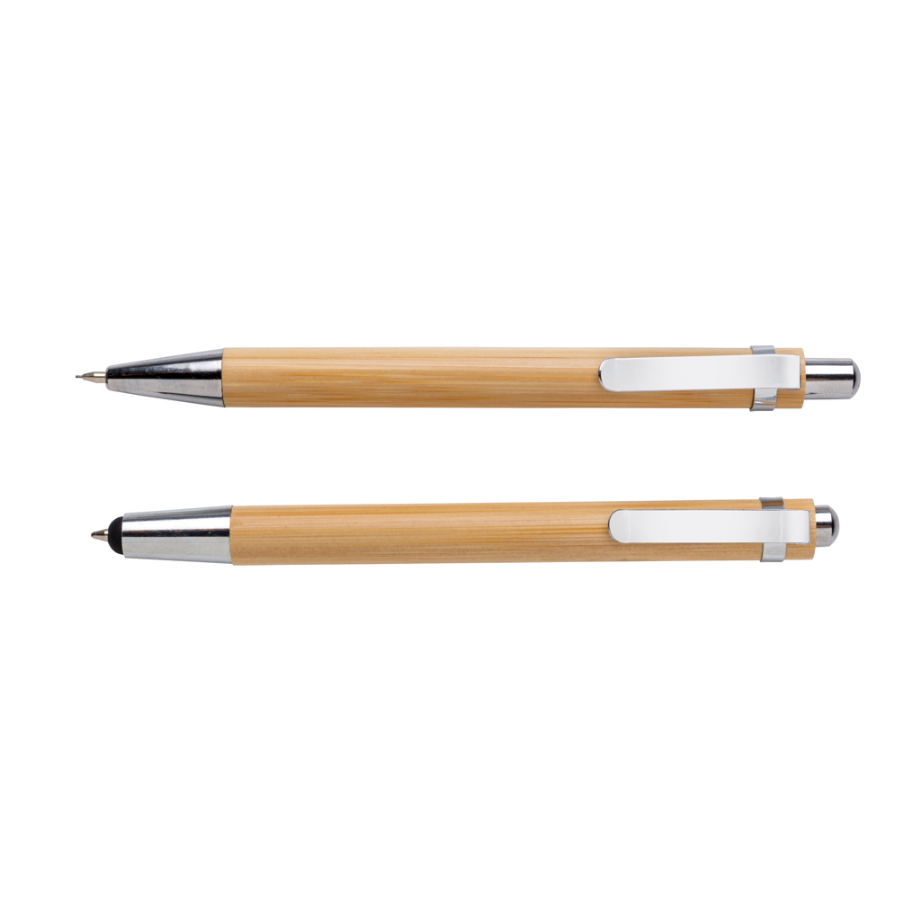 Stylos & crayons publicitaires - Set stylo en bambou - 4