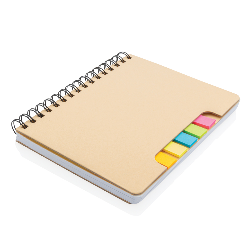 Advertising Basic notebooks - Carnet de notes A5 Kraft avec notes autocollantes - 1